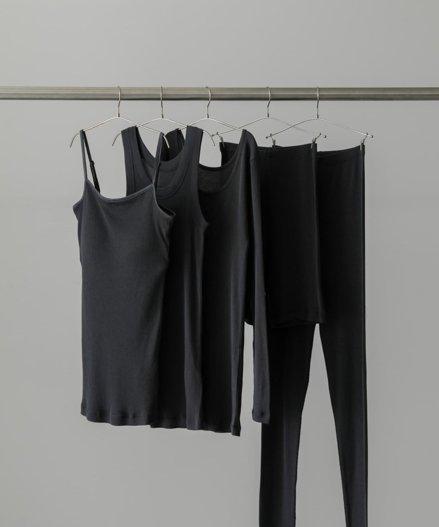 絲綢羅紋短款打底褲