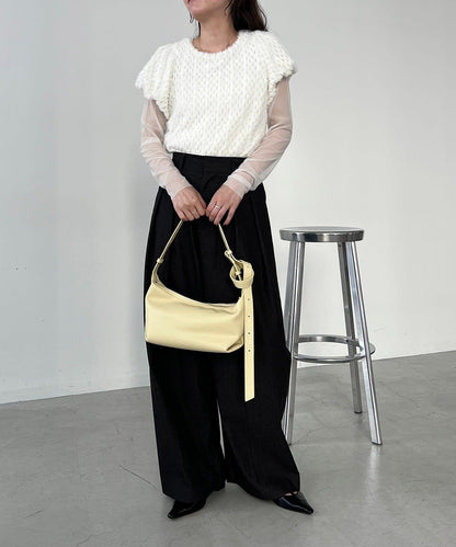 【CAPRICIEUX LE'MAGE】迷你毛絨網紗上衣