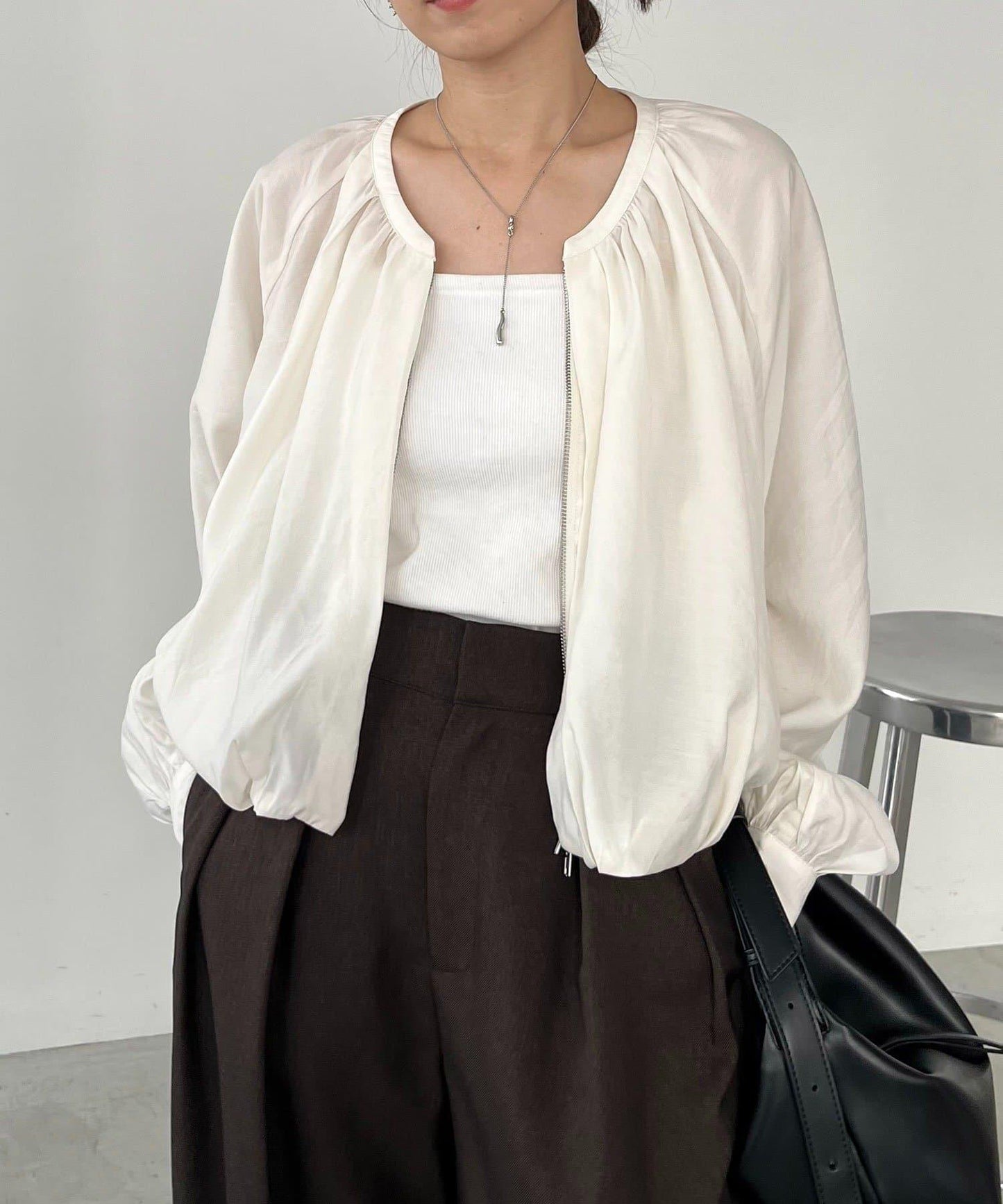 【CAPRICIEUX LE'MAGE】無領圓領夾克