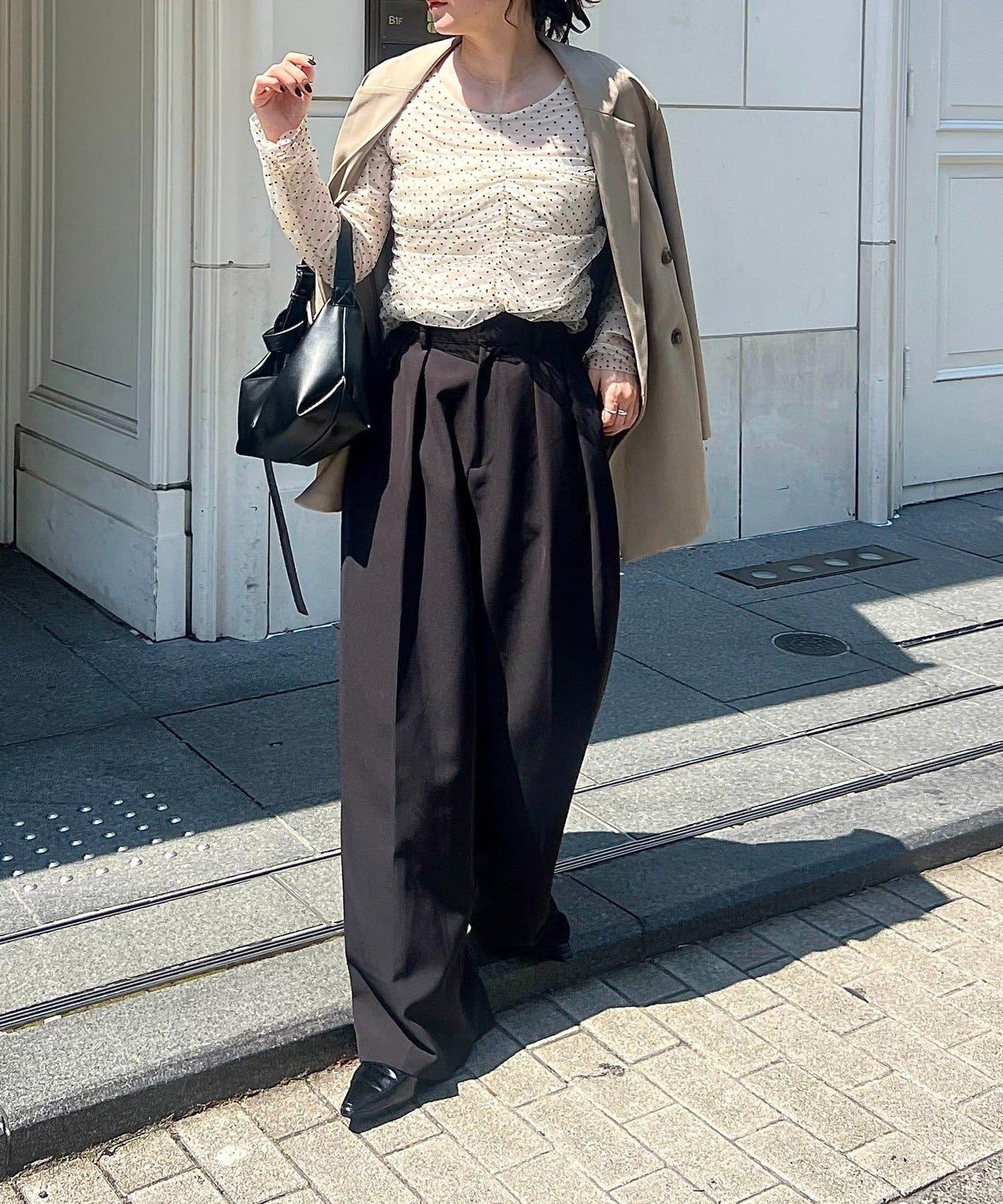 植絨波點設計 襯衫 再販款