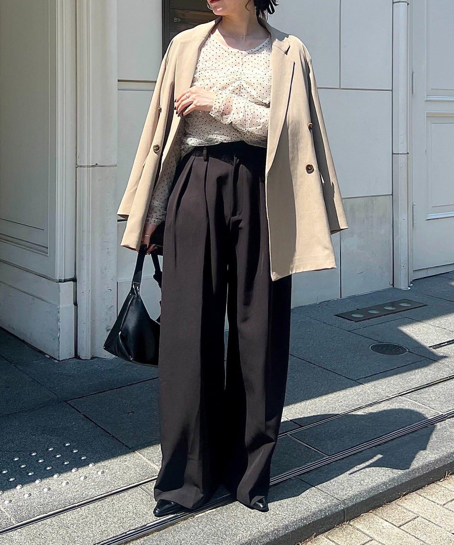 植絨波點設計 襯衫 再販款