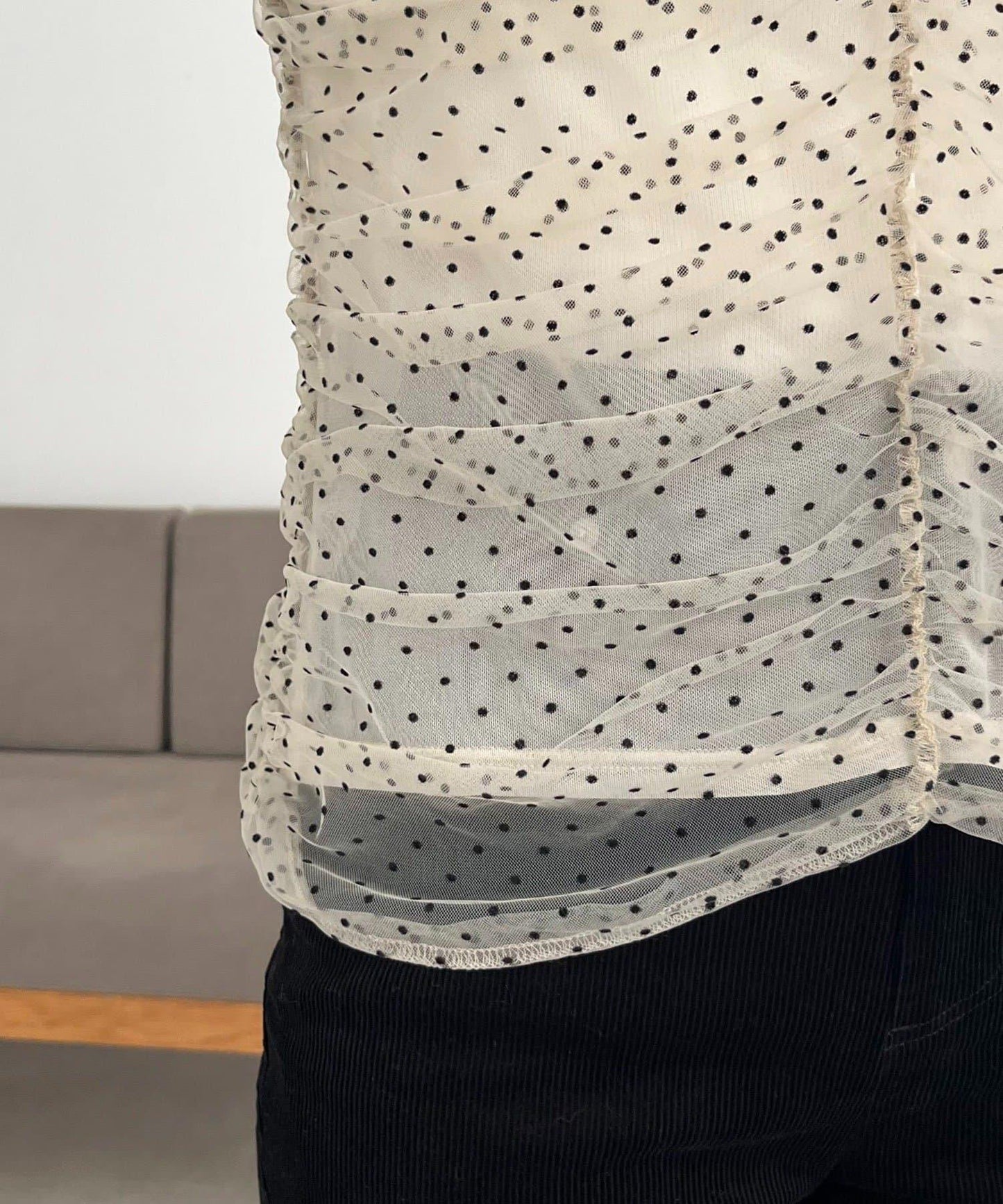 植絨波點設計 襯衫 再販款