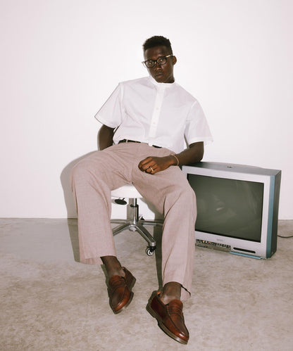 new basic THOMAS MASON拼接帶套頭襯衫