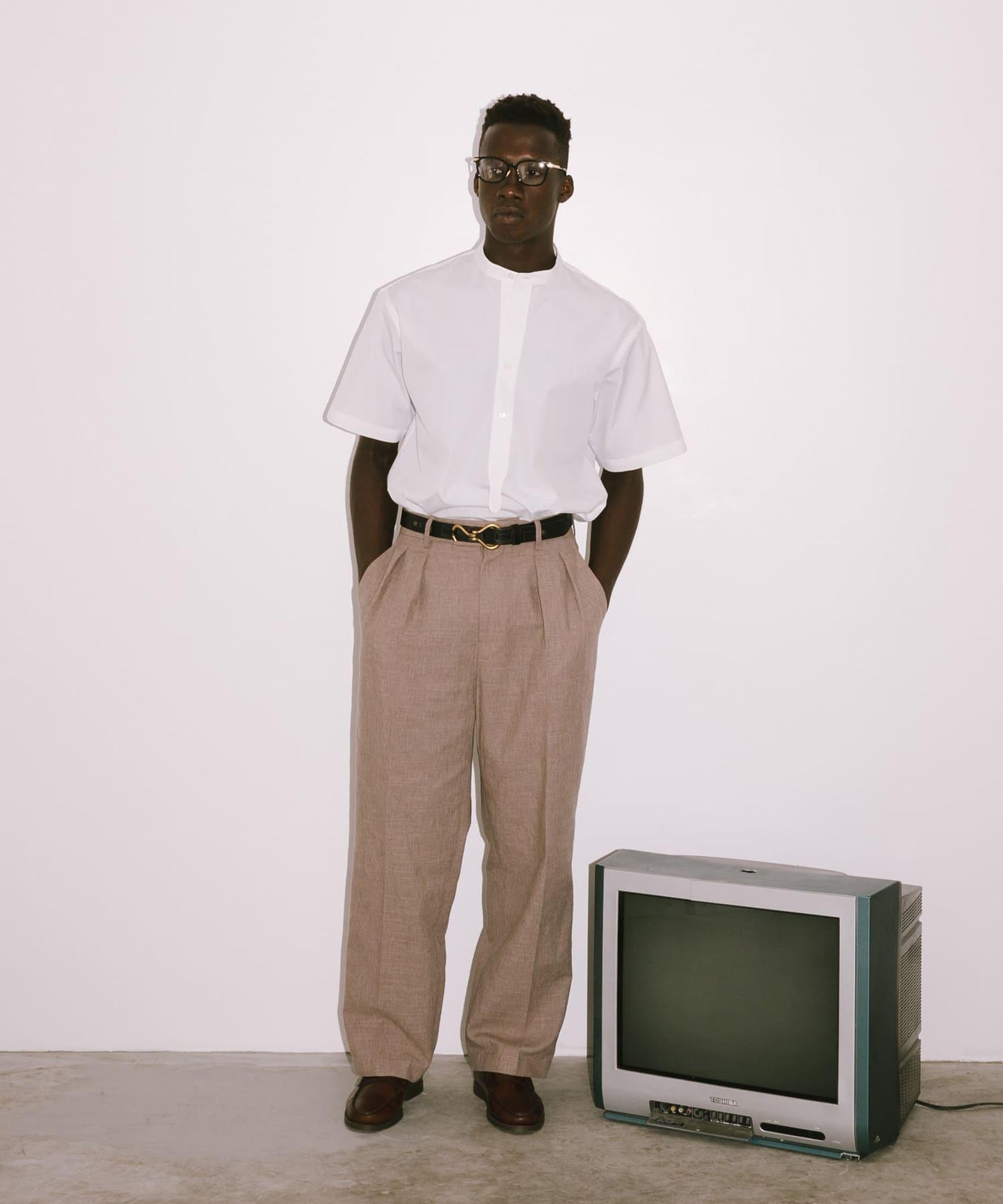 new basic THOMAS MASON拼接帶套頭襯衫