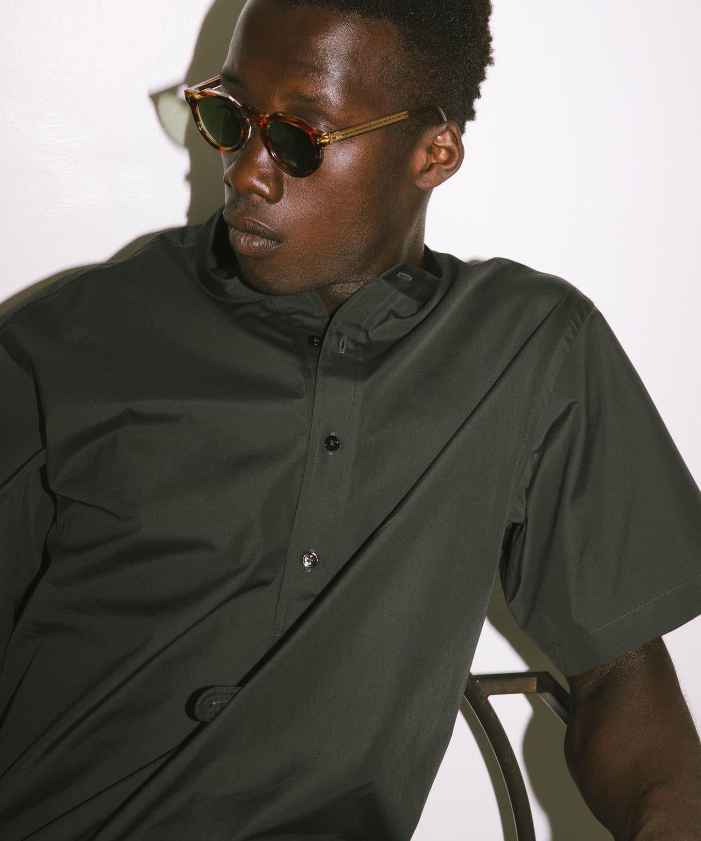 new basic THOMAS MASON拼接帶套頭襯衫