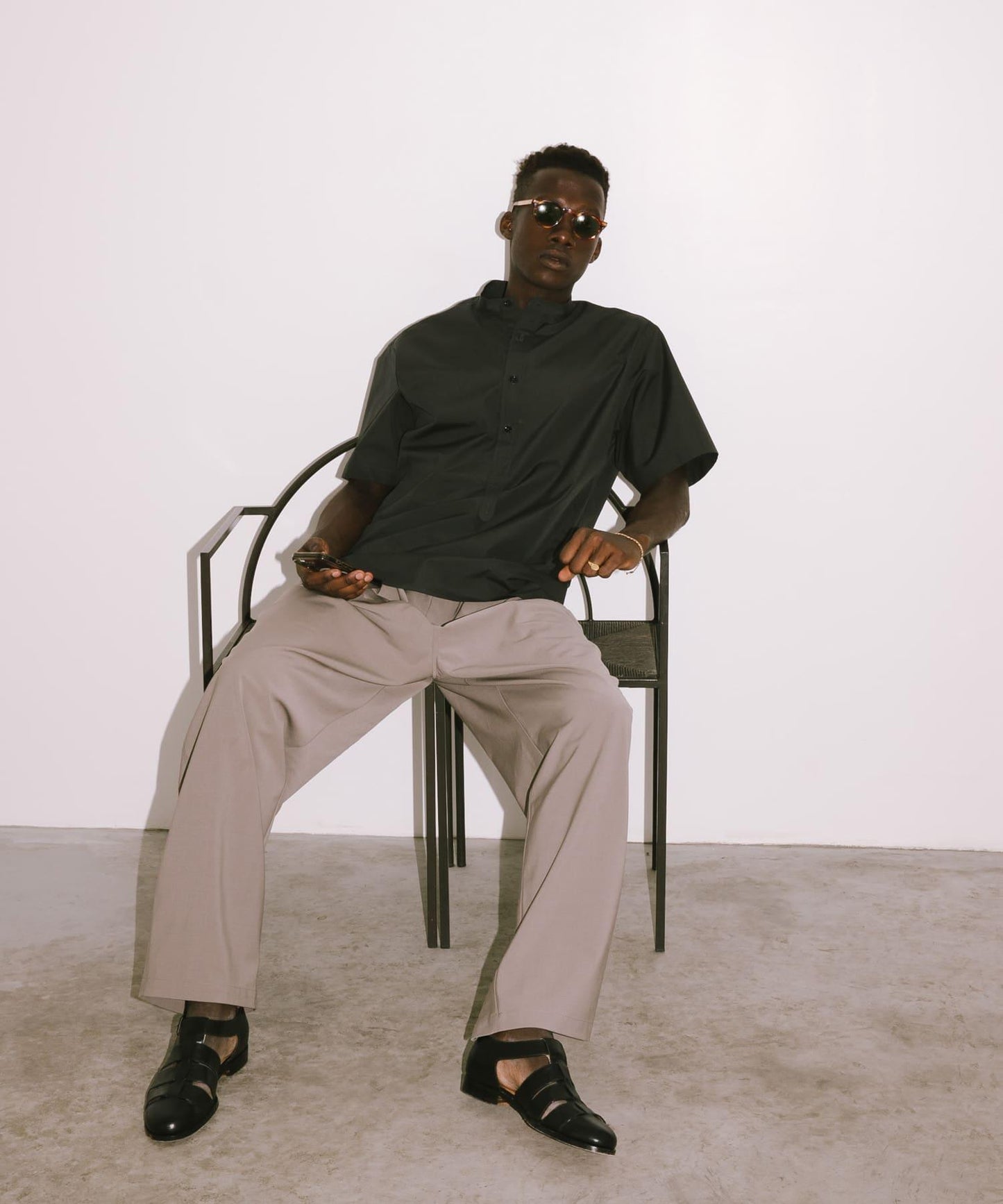 new basic THOMAS MASON拼接帶套頭襯衫