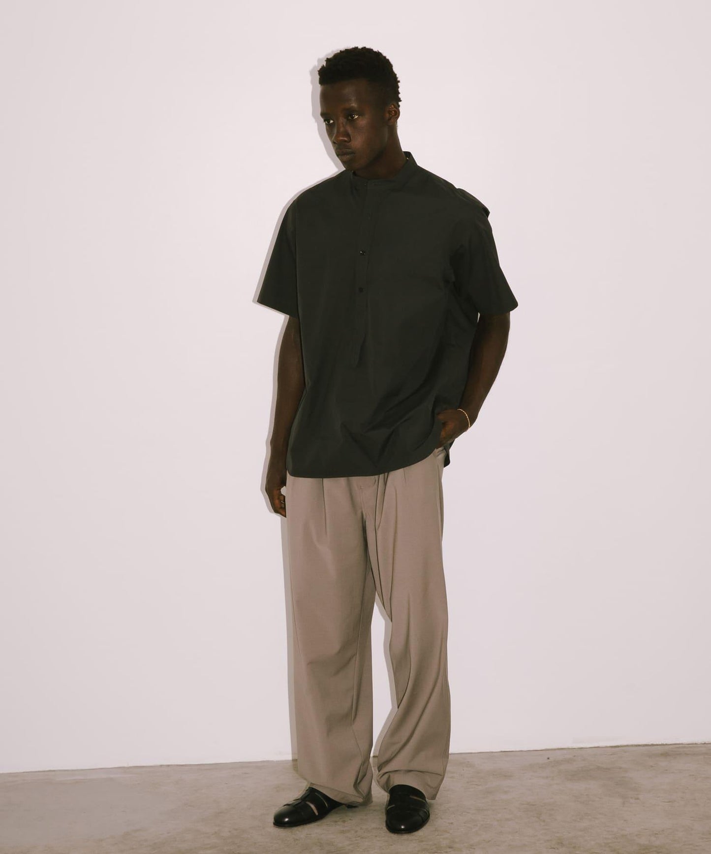 new basic THOMAS MASON拼接帶套頭襯衫