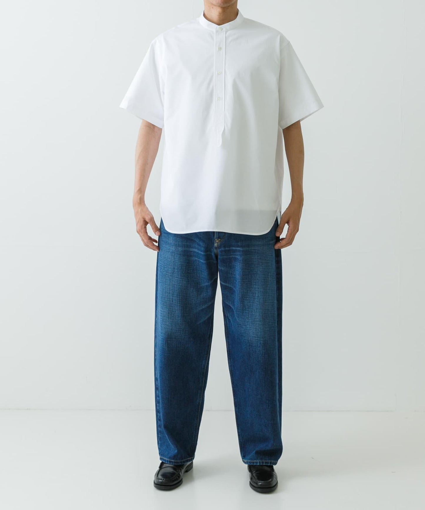 new basic THOMAS MASON拼接帶套頭襯衫