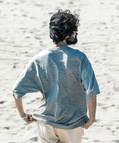 new basic 可水洗美麗諾羊毛短袖T恤