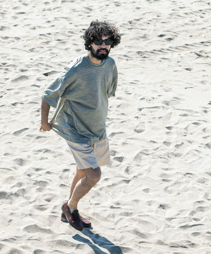 new basic 可水洗美麗諾羊毛短袖T恤