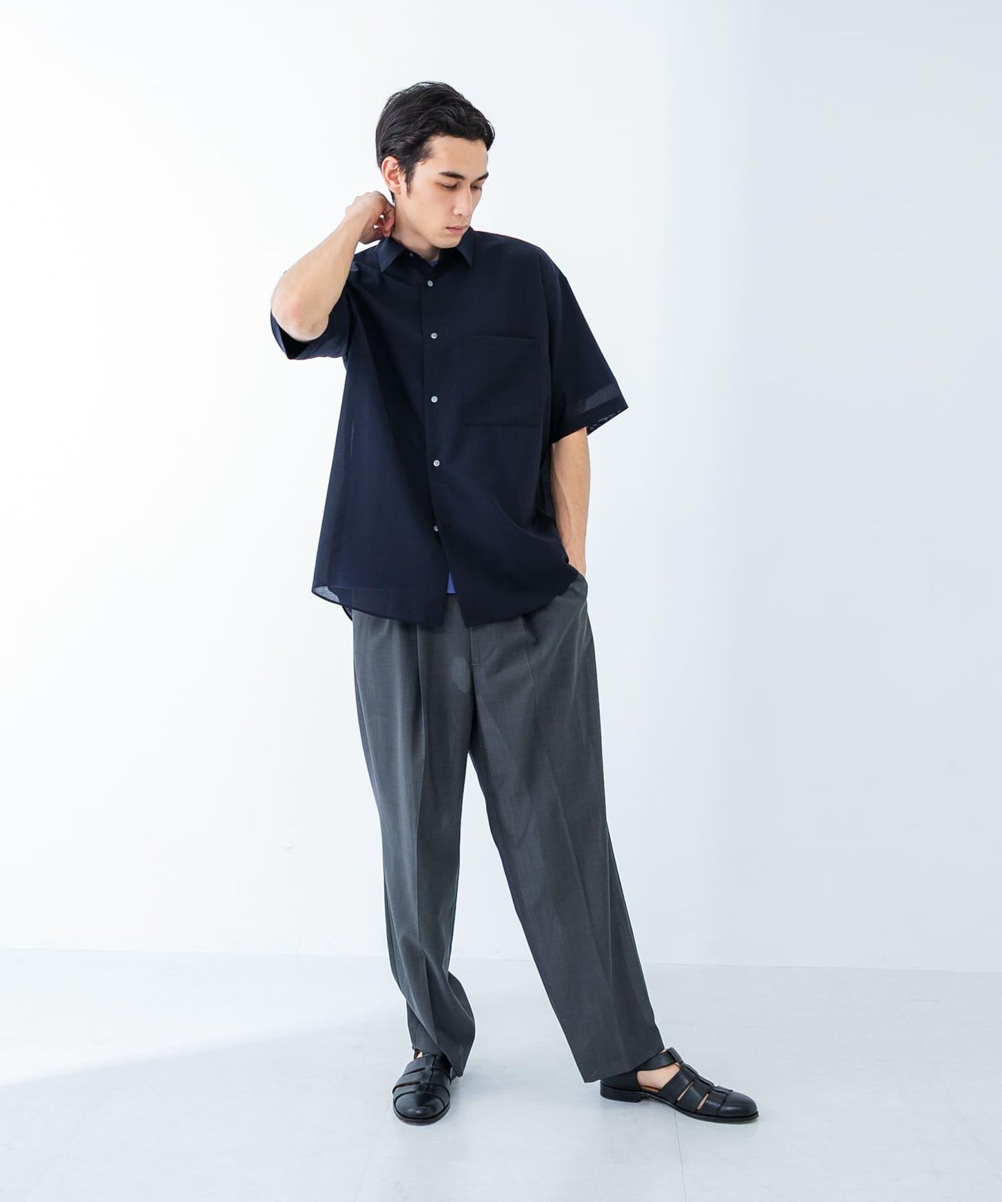 可水洗羊毛精紡西裝褲