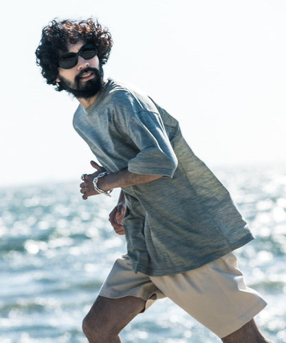 new basic 可水洗美麗諾羊毛短袖T恤