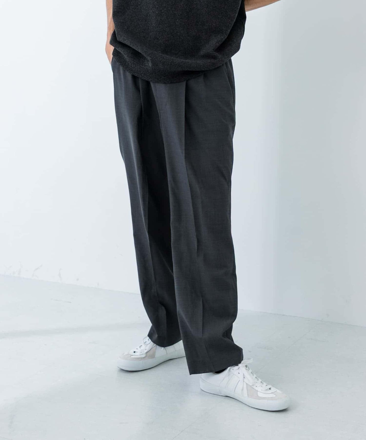 可水洗羊毛精紡西裝褲