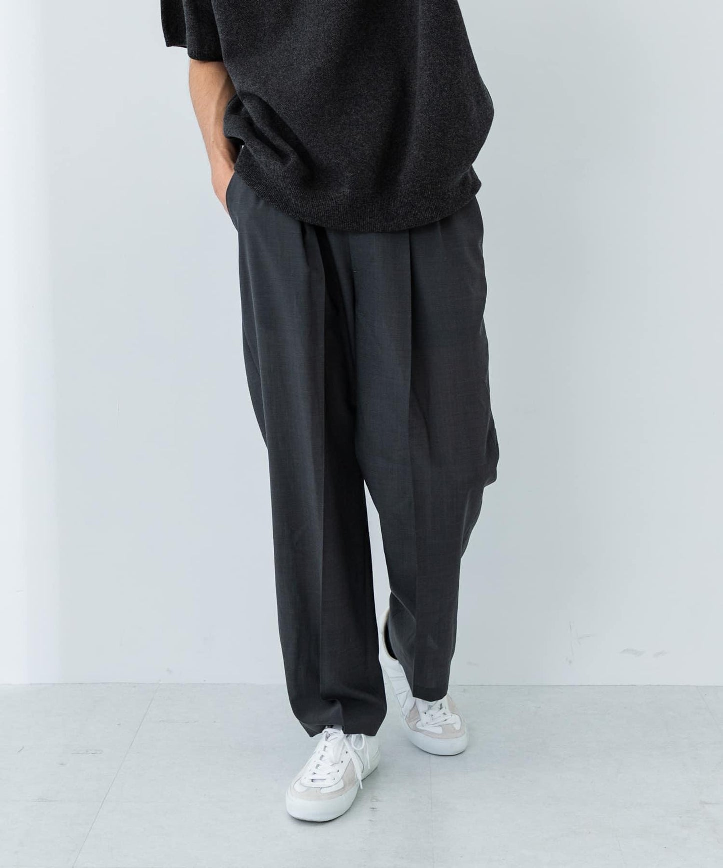 可水洗羊毛精紡西裝褲