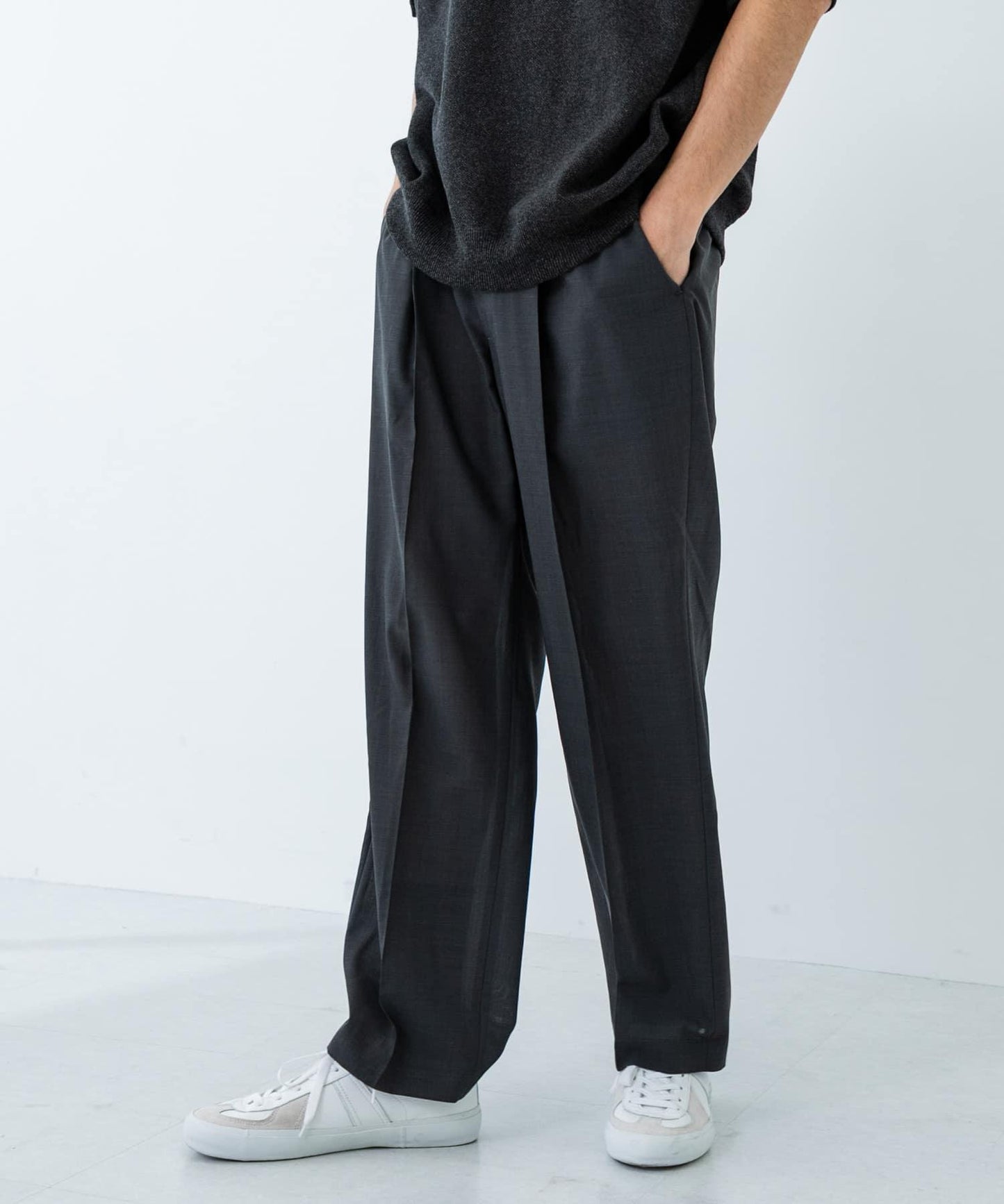 可水洗羊毛精紡西裝褲