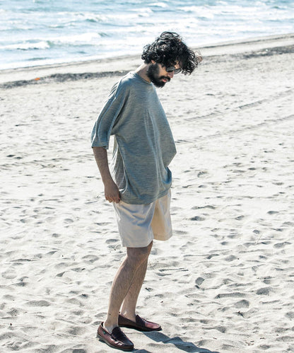 new basic 可水洗美麗諾羊毛短袖T恤