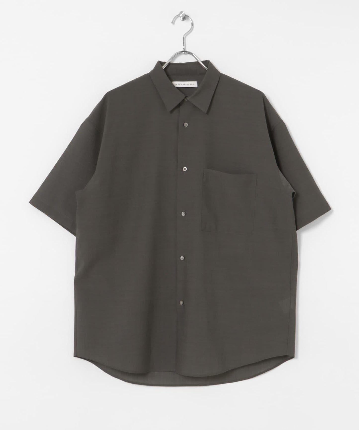 可水洗羊毛精紡短袖襯衫