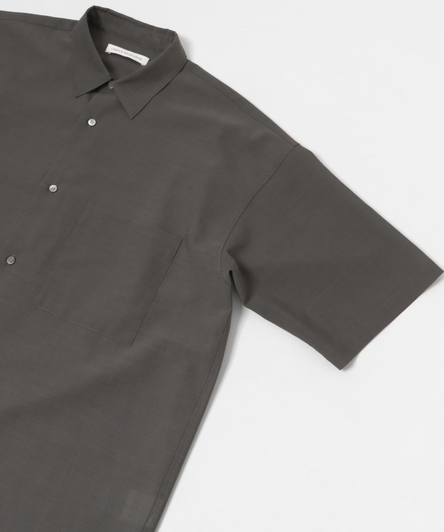 可水洗羊毛精紡短袖襯衫