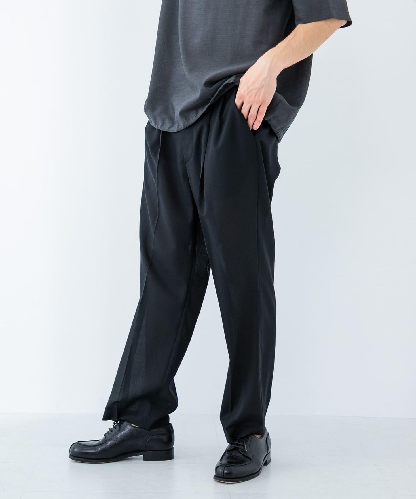 可水洗羊毛精紡西裝褲