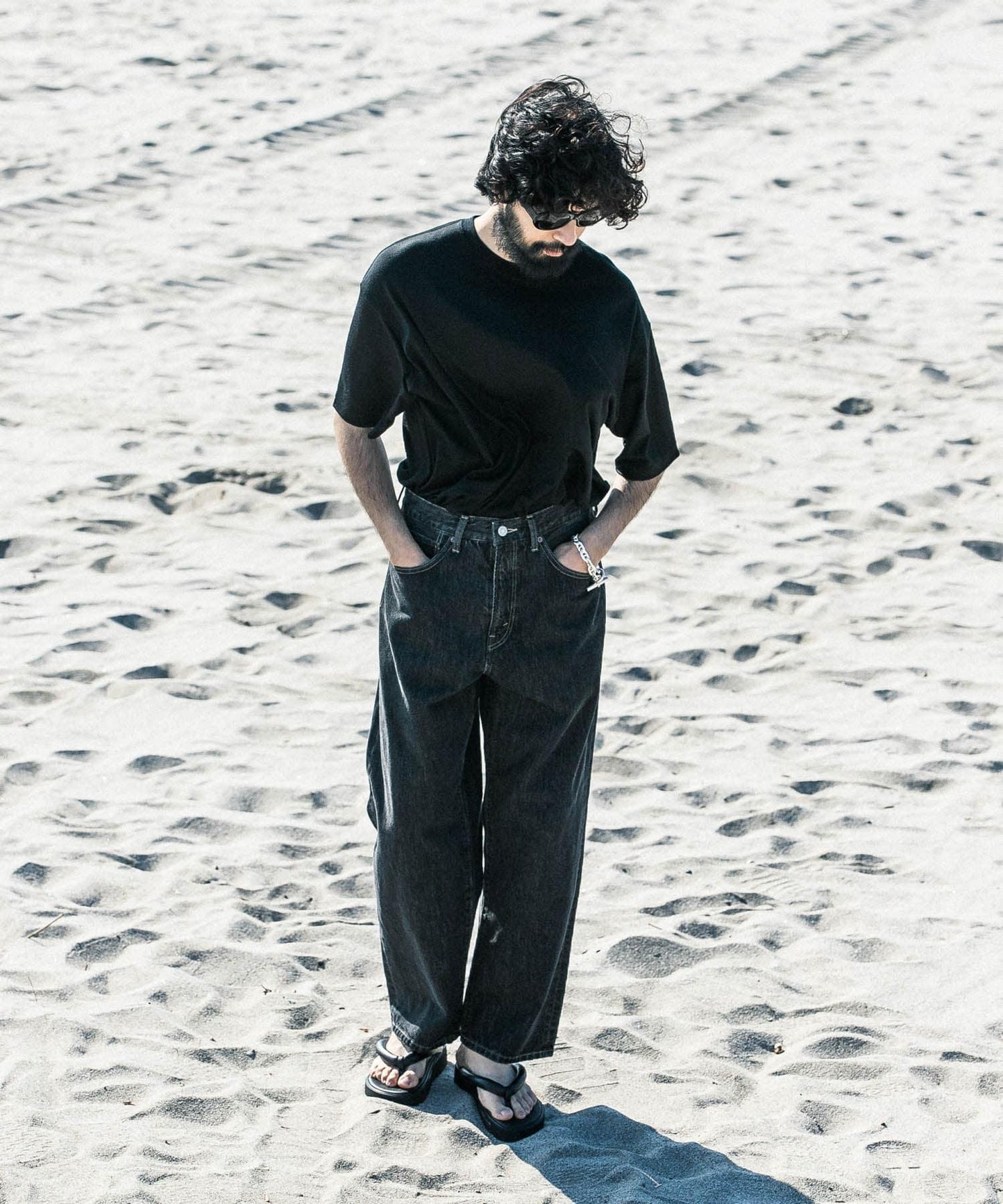 new basic 可水洗美麗諾羊毛短袖T恤