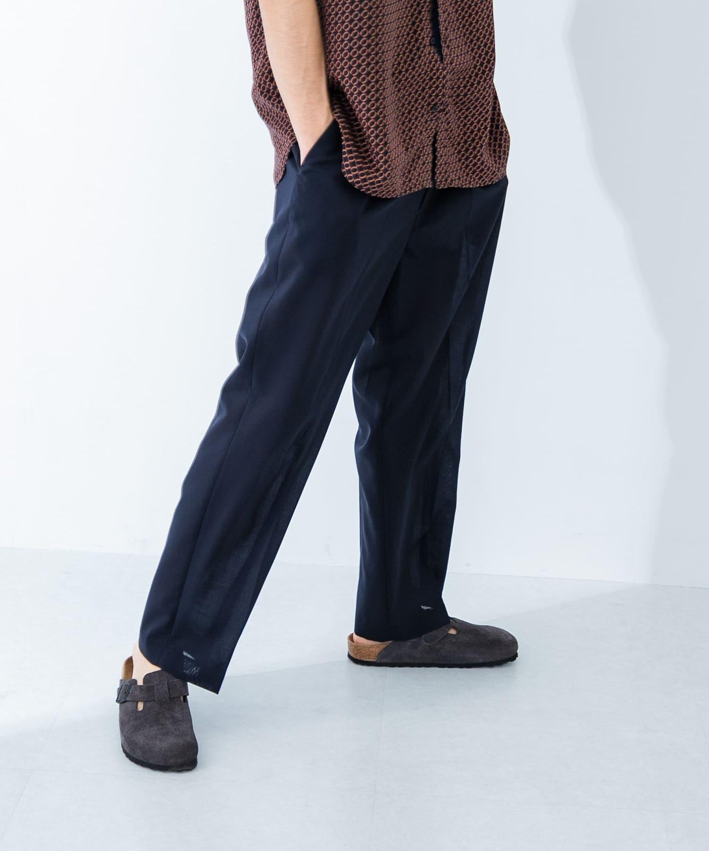 可水洗羊毛精紡西裝褲