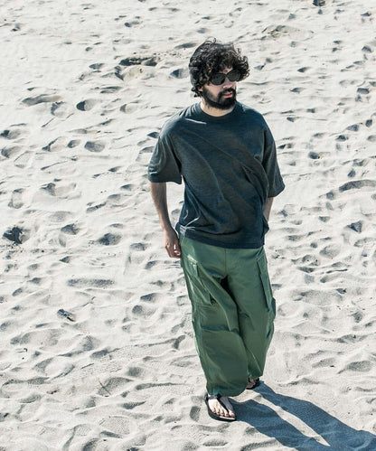 new basic 可水洗美麗諾羊毛短袖T恤