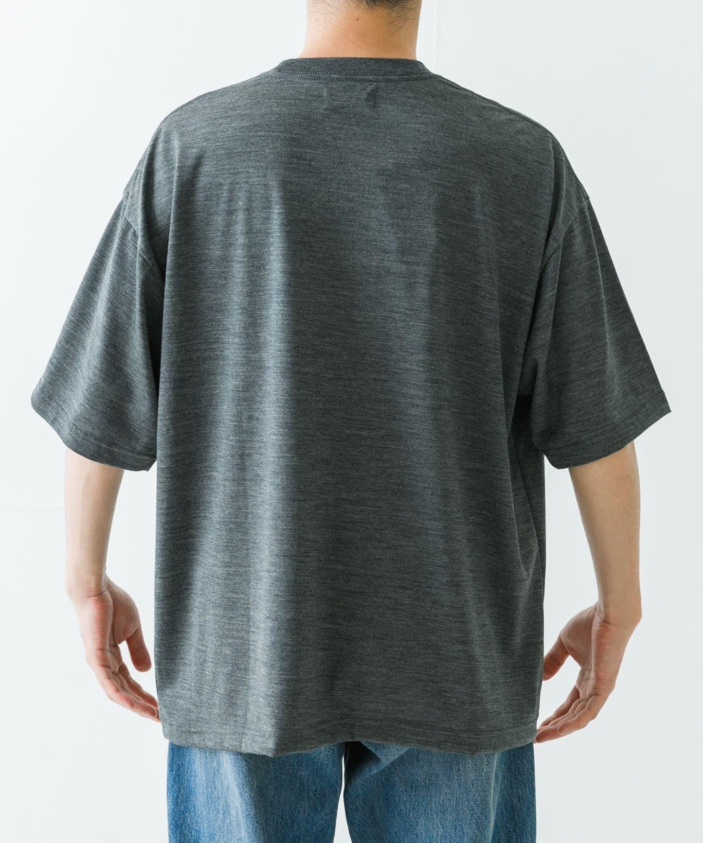 new basic 可水洗美麗諾羊毛短袖T恤