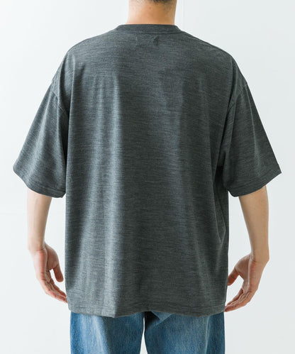 new basic 可水洗美麗諾羊毛短袖T恤