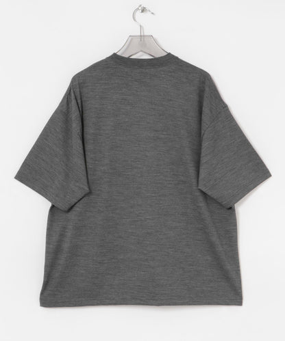 new basic 可水洗美麗諾羊毛短袖T恤