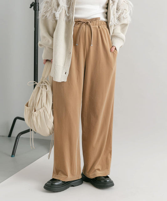 天鵝絨休閒長褲