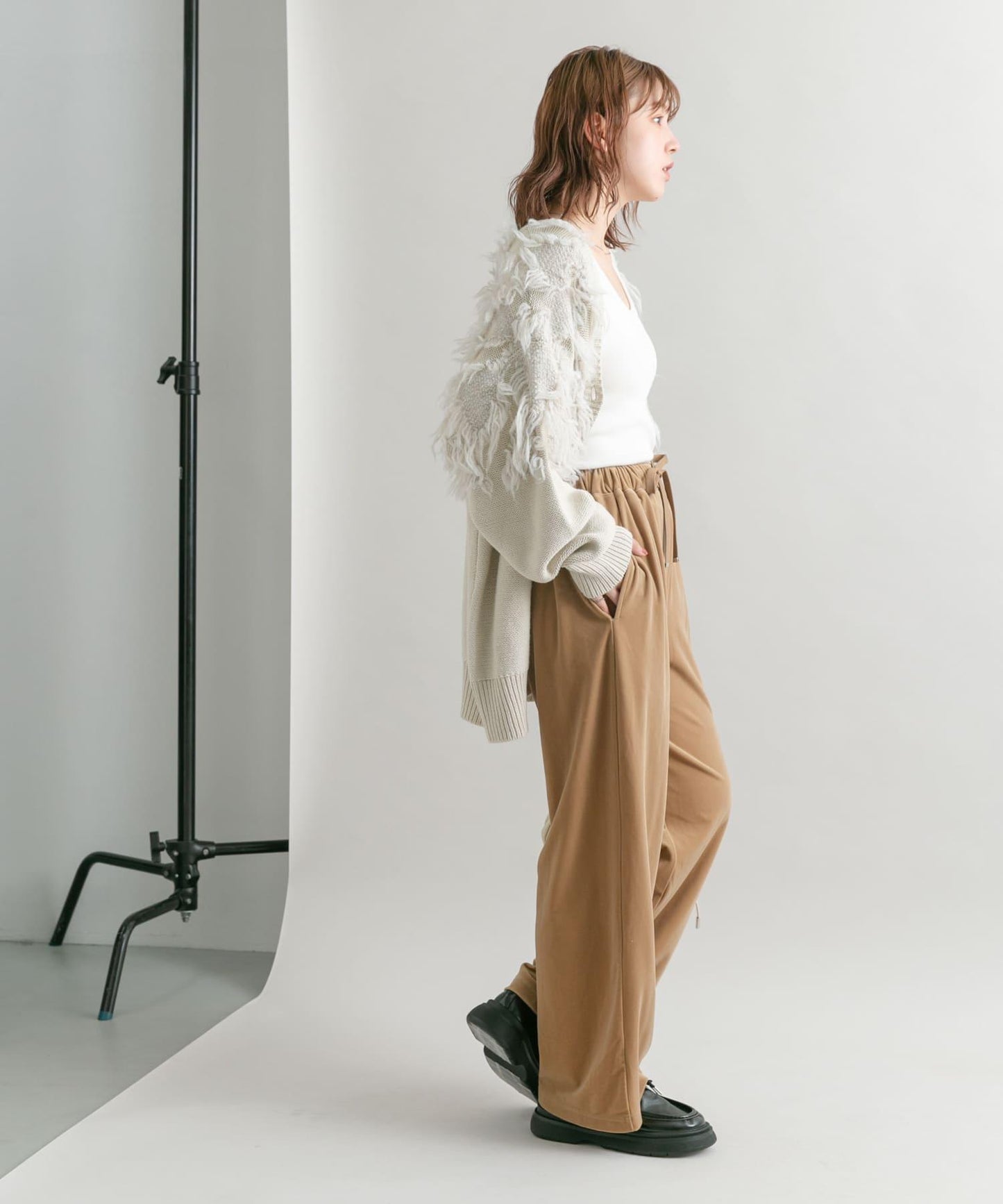 天鵝絨休閒長褲