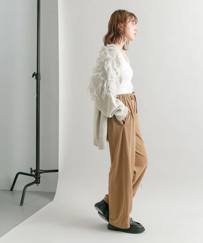 天鵝絨休閒長褲