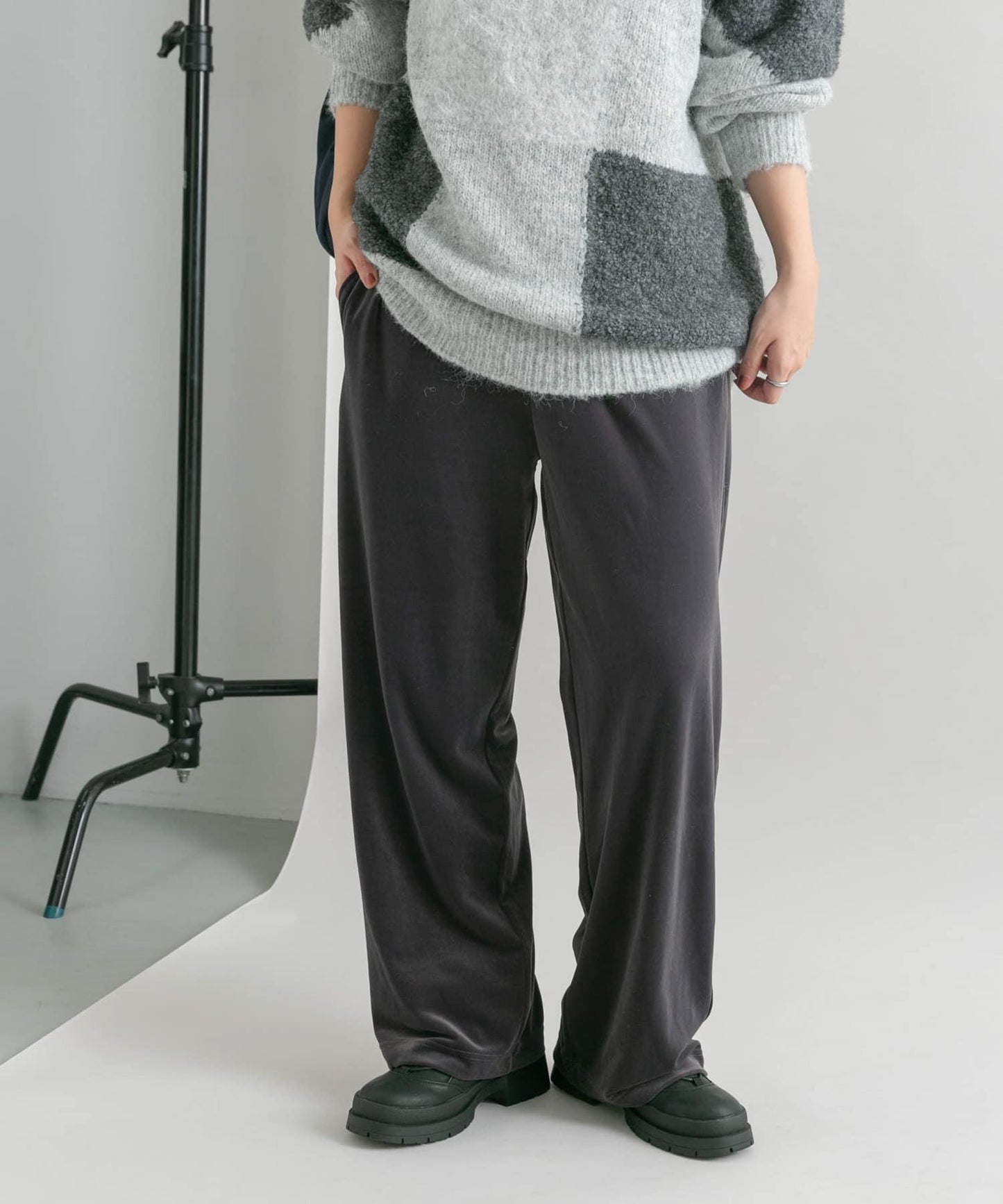 天鵝絨休閒長褲