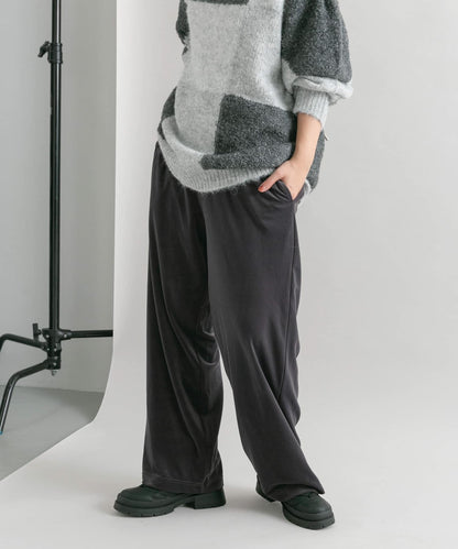 天鵝絨休閒長褲