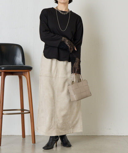 袖口蕾絲針織衫