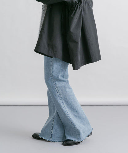 「34碼/適合身材較矮人群」彈力喇叭牛仔褲