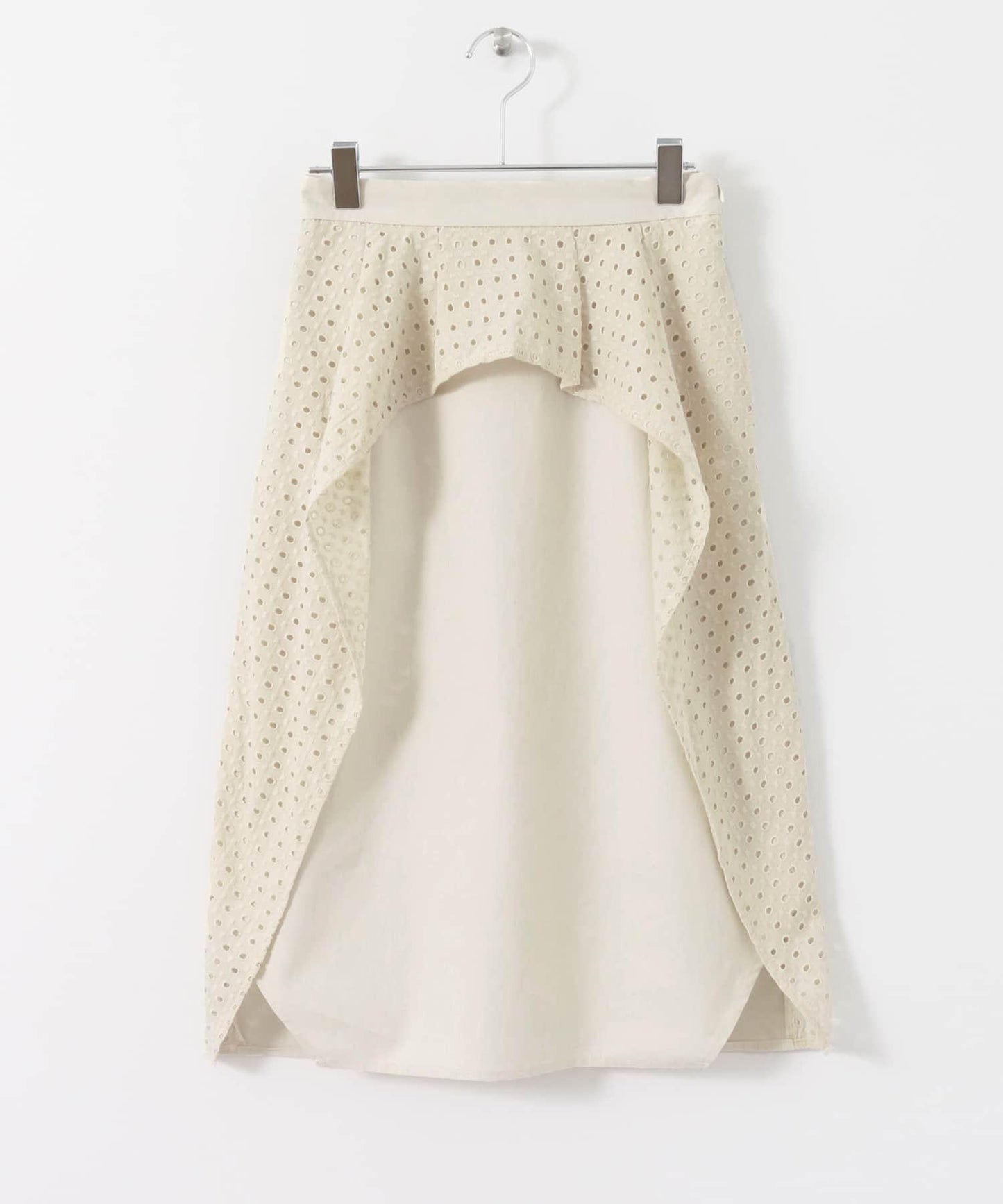 荷葉邊蕾絲不對稱半身裙