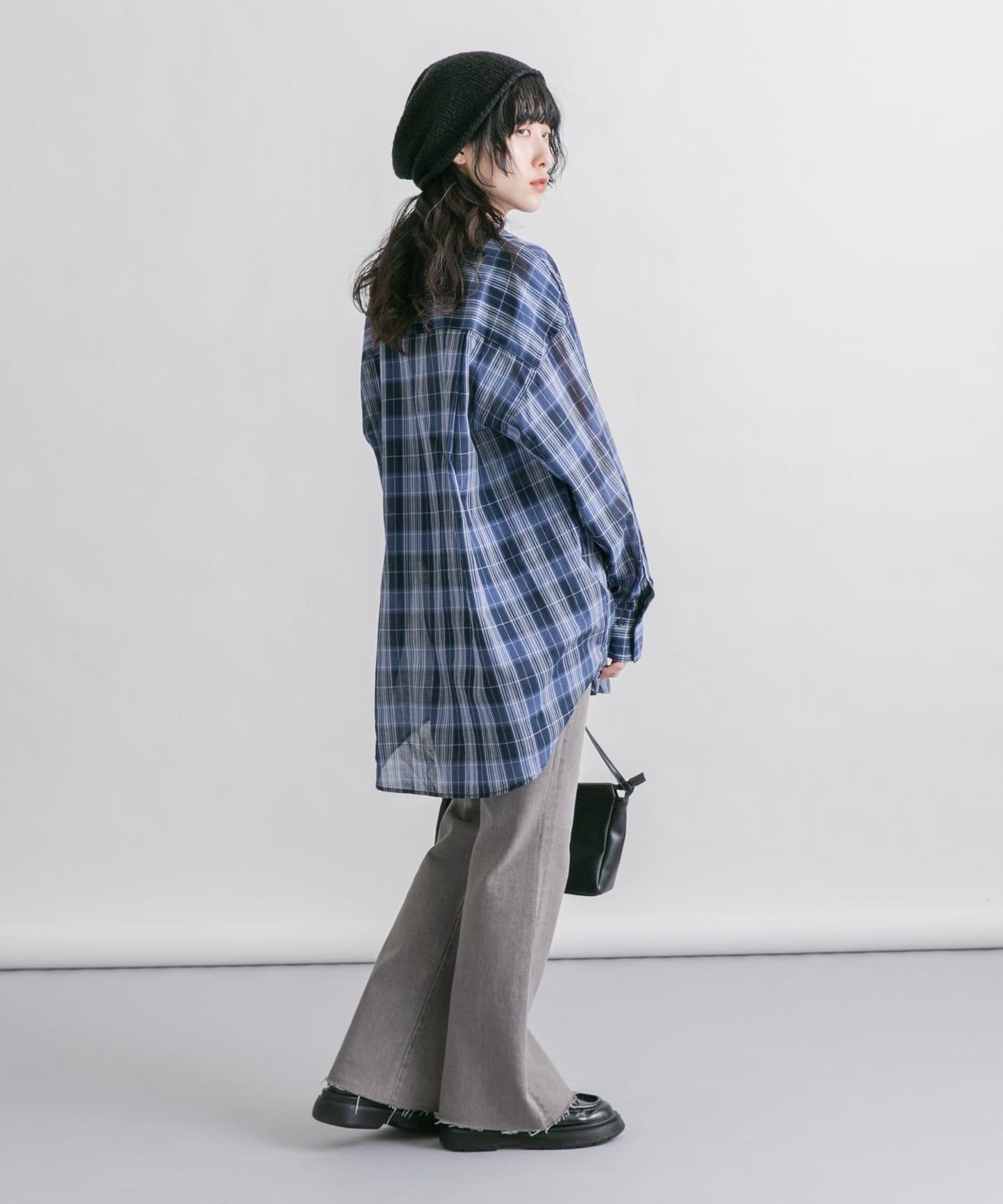 「34碼/適合身材較矮人群」彈力喇叭牛仔褲