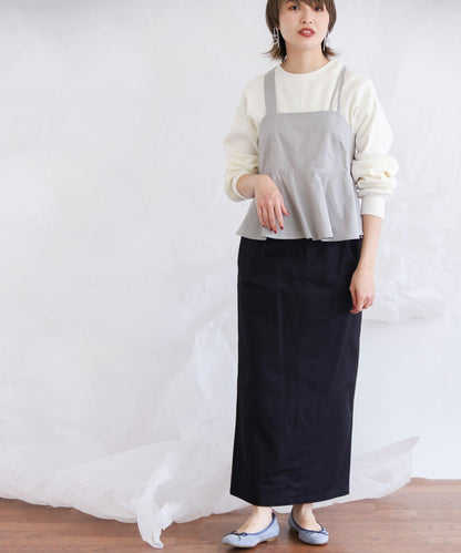 條紋不對稱吊帶背心∴