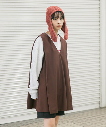 肩部褶皺設計迷你連衣裙