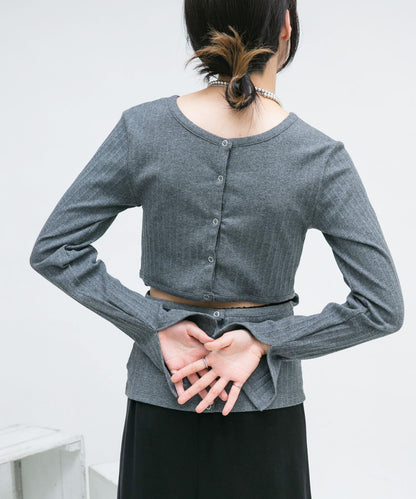 鏤空羅紋針織衫