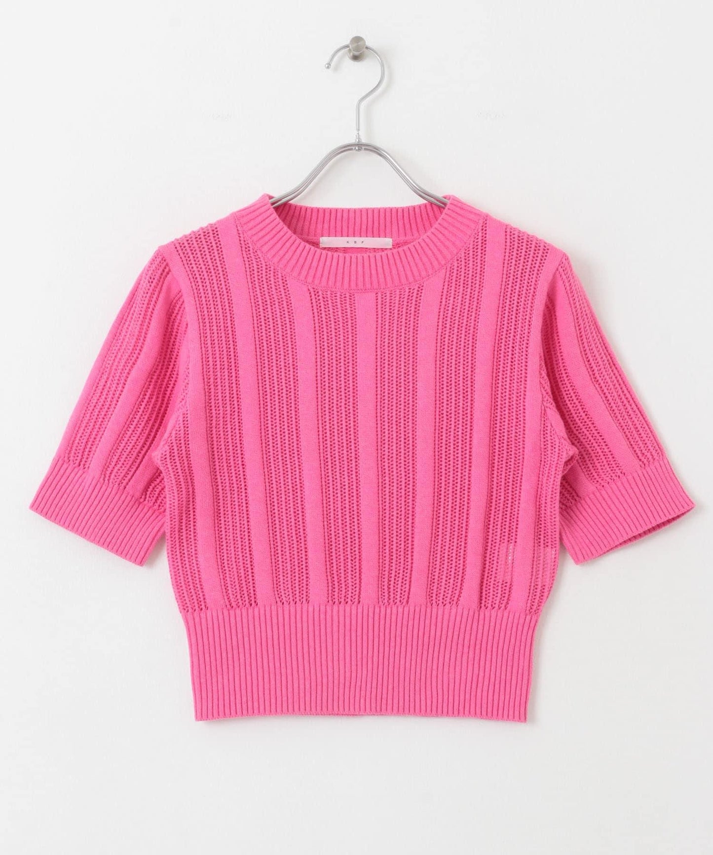 透視條紋修身針織衫