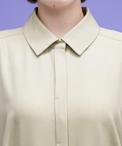 百褶拼接連衣裙