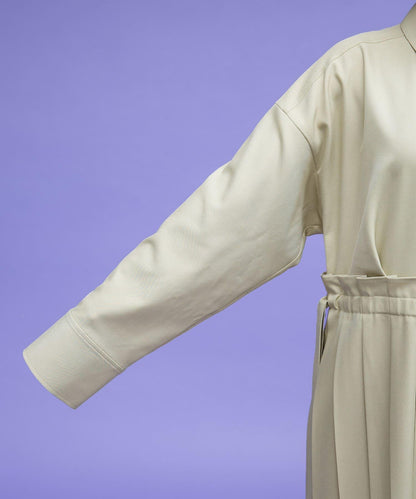 百褶拼接連衣裙