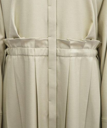 百褶拼接連衣裙