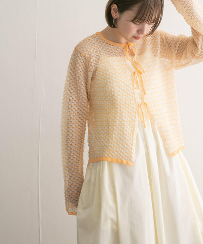 2WAY立體感透視針織衫