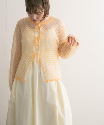 2WAY立體感透視針織衫