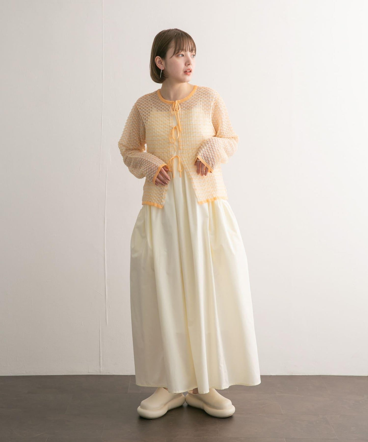 2WAY立體感透視針織衫