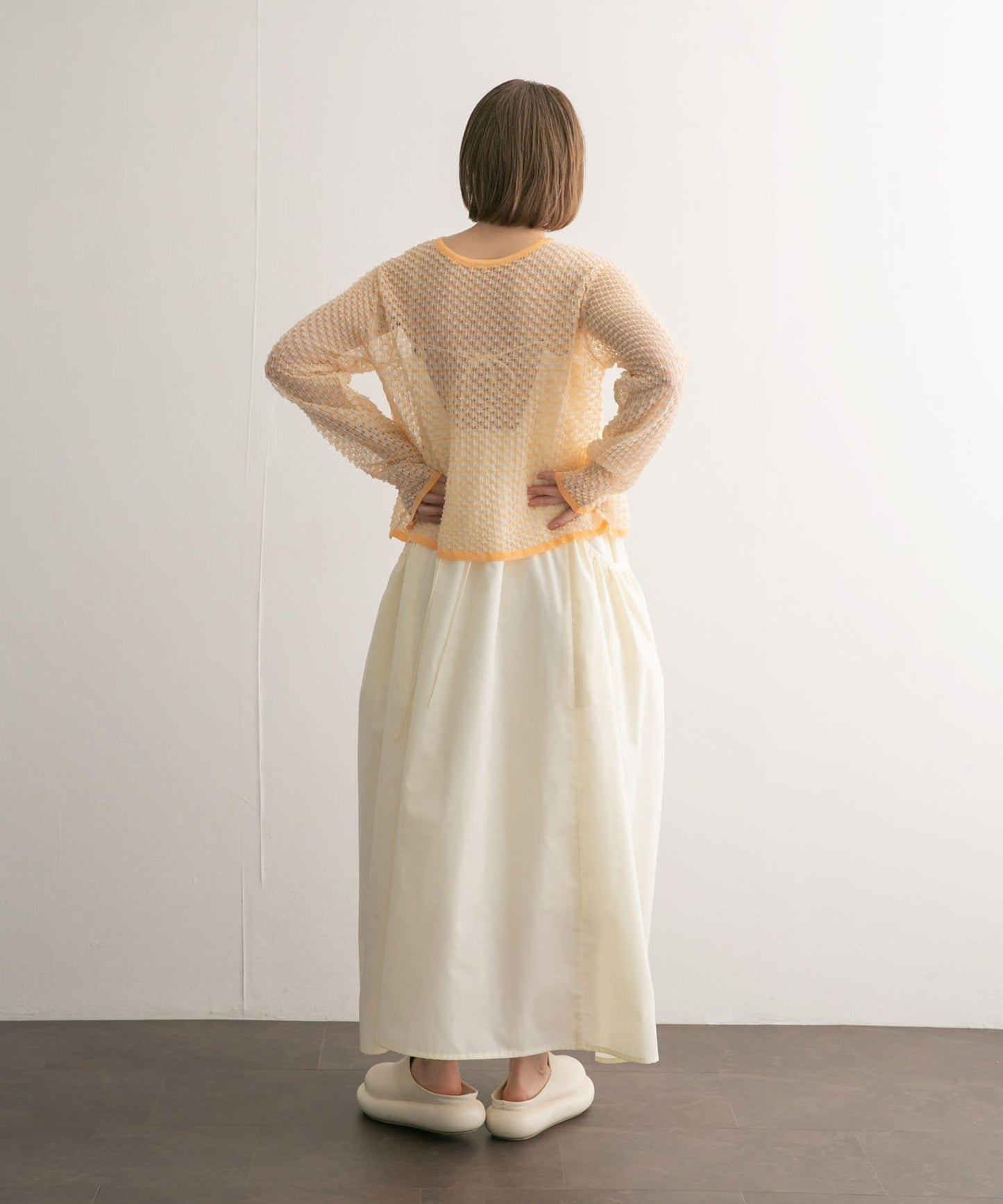 2WAY立體感透視針織衫