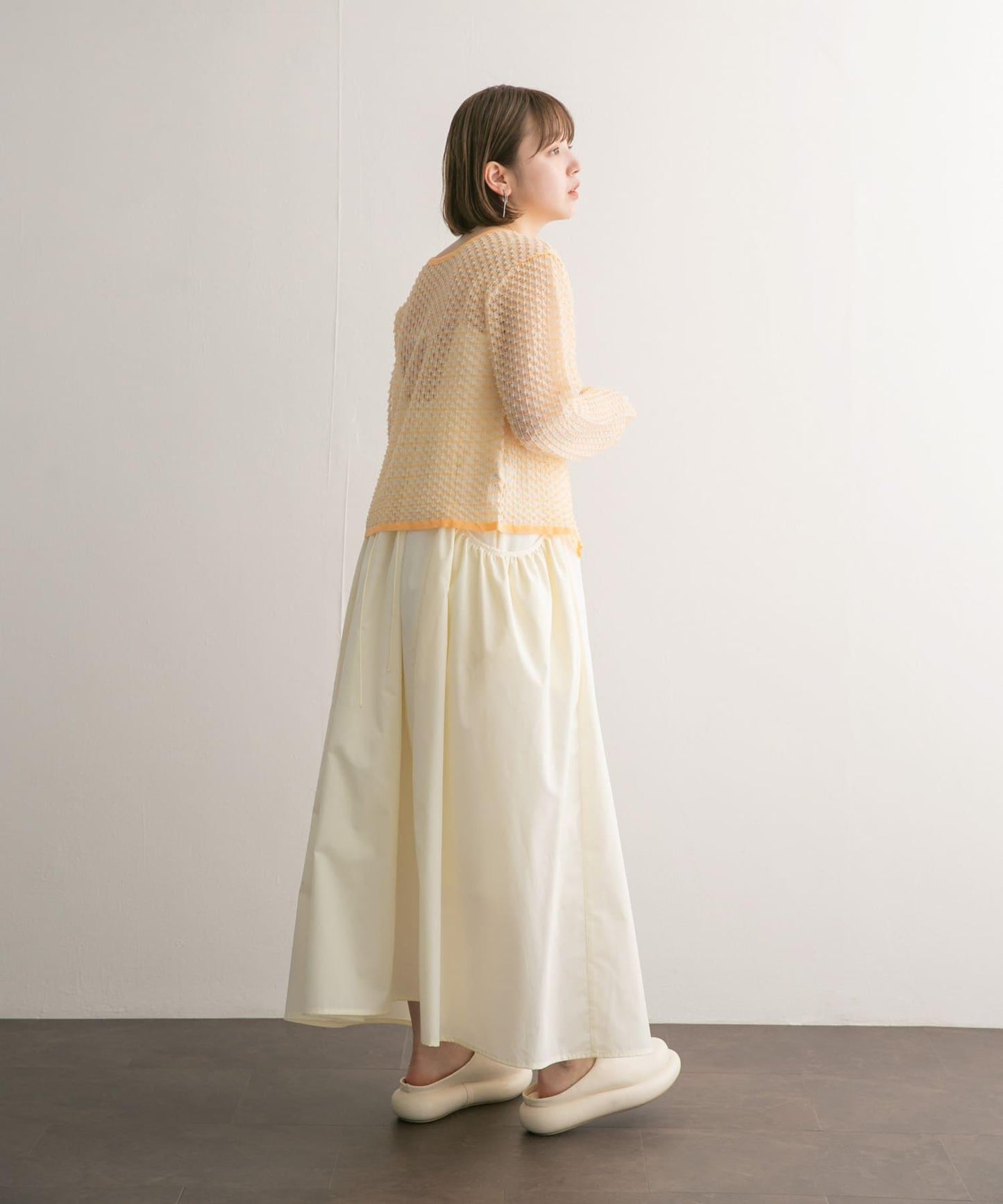 2WAY立體感透視針織衫